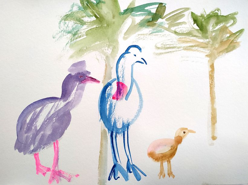 This was painted from a video in about one minute. It was difficult but so much fun.