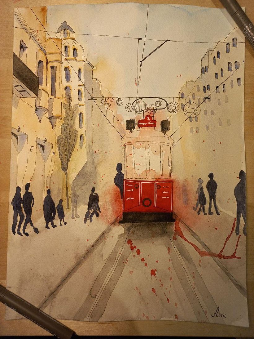 My project in Architectural Sketching with Watercolor and Ink course 3
