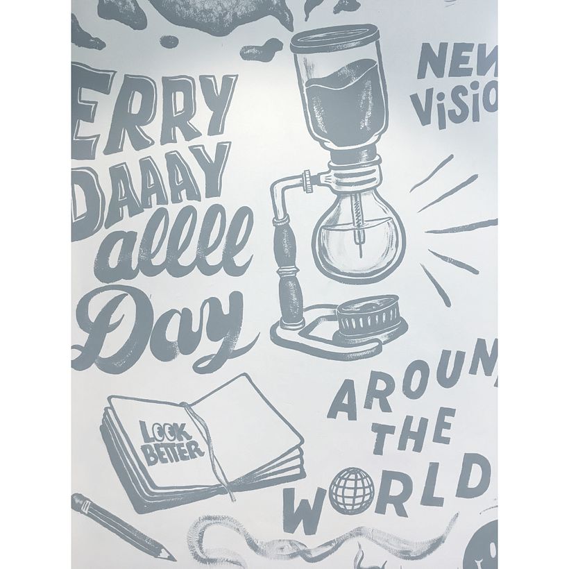 MOLESKINE® Cafe Milano - Mural Design - Traditional illustration