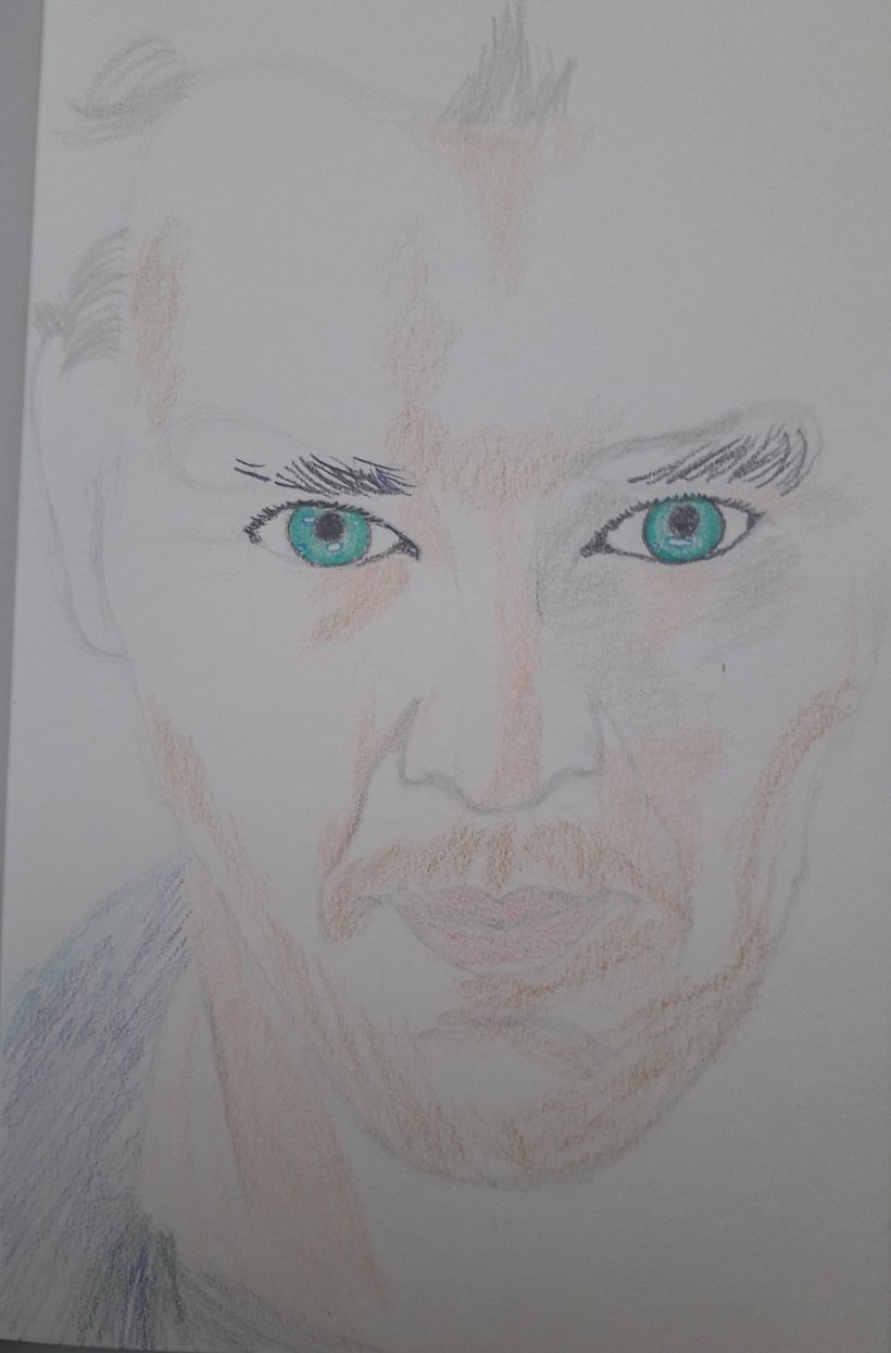 Mi Proyecto del curso: Retrato realista con lápices de colores 2