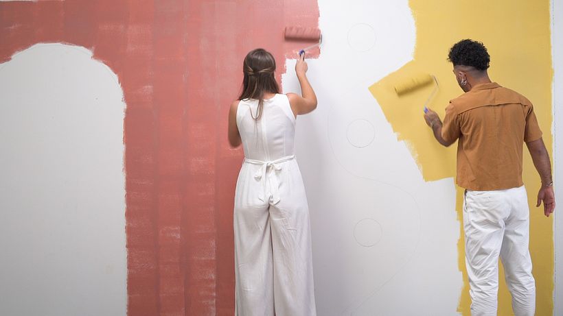 Sempre comece a pintar pela área mais extensa para acelear o processo