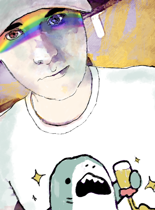 First attempt! Self Portrait. Definitely getting the hang of it. 