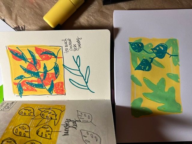 third assignment: overlapping plants; sketches