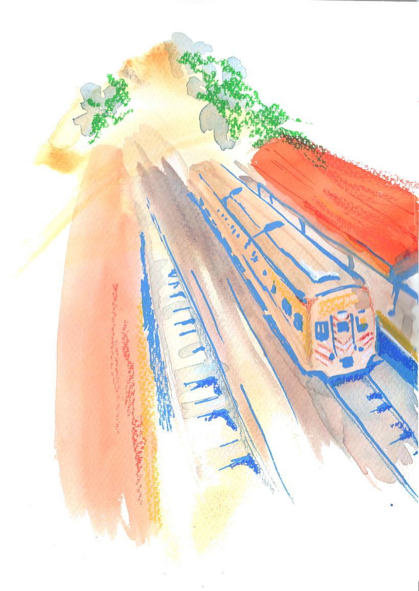 Este sketch está basado en una fotografia que tome a propósito de este curso. Tomada desde un puente.