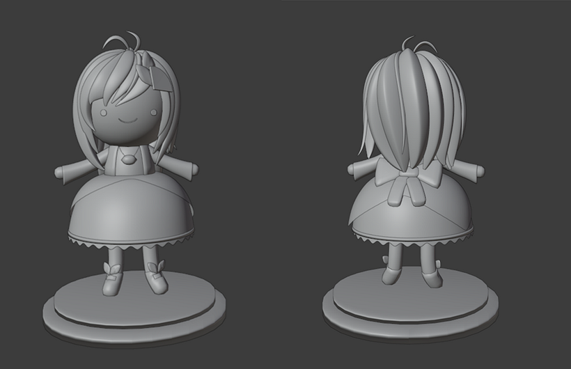 My project in Kawaii Character Creation in 3D with Blender  course 5