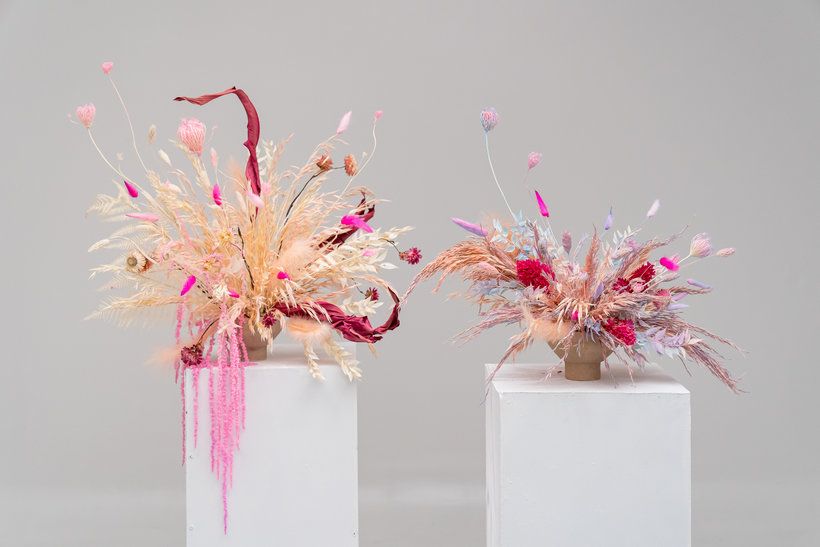 Piezas flores de Violeta Gladstone.