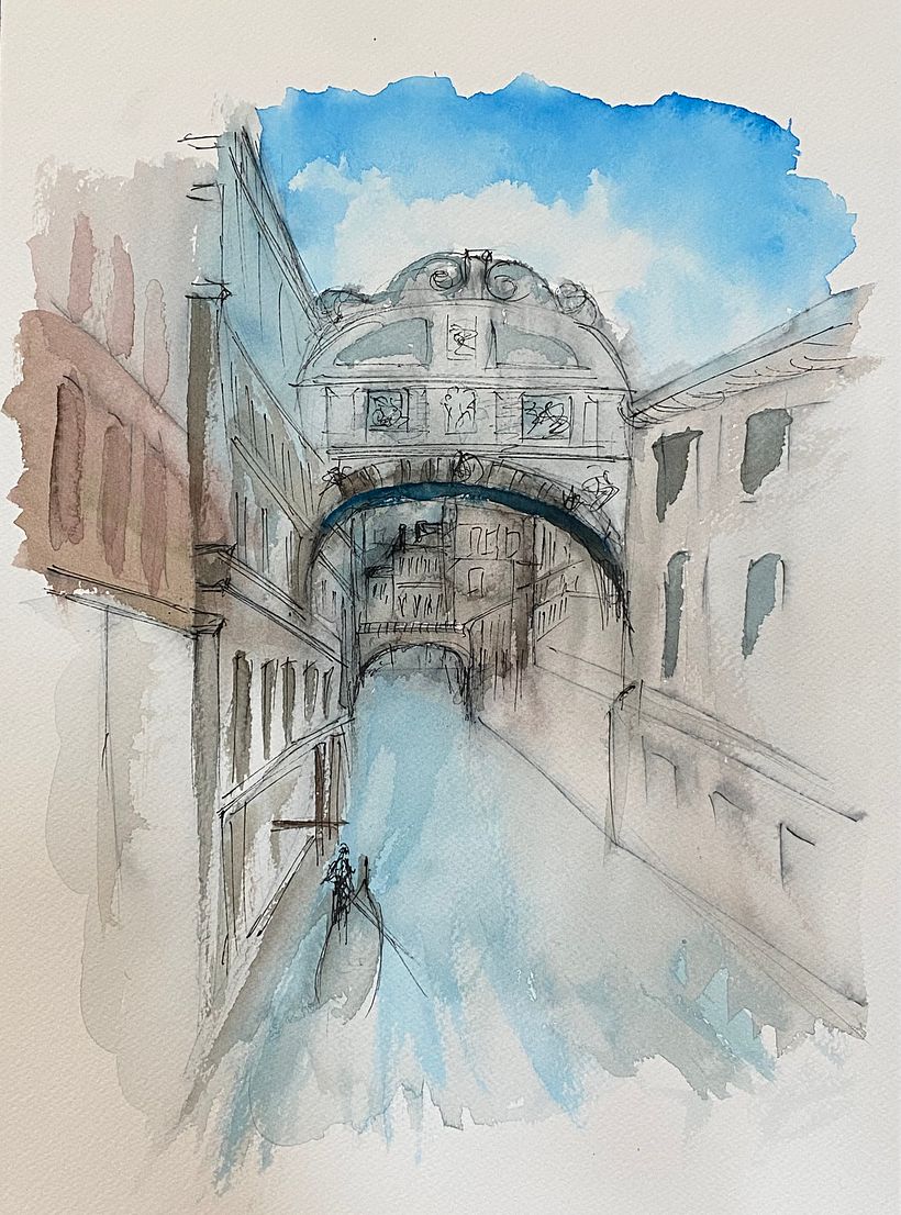 My project in Architectural Sketching with Watercolor and Ink course 1