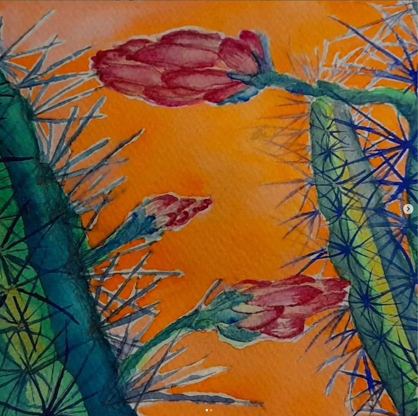 Cactácea em ecoline (tamanho A5) 