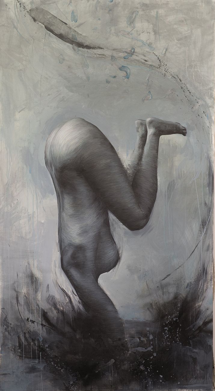 Encargo inspirado en la serie Human, Acrílico sobre lienzo 179x250 cm