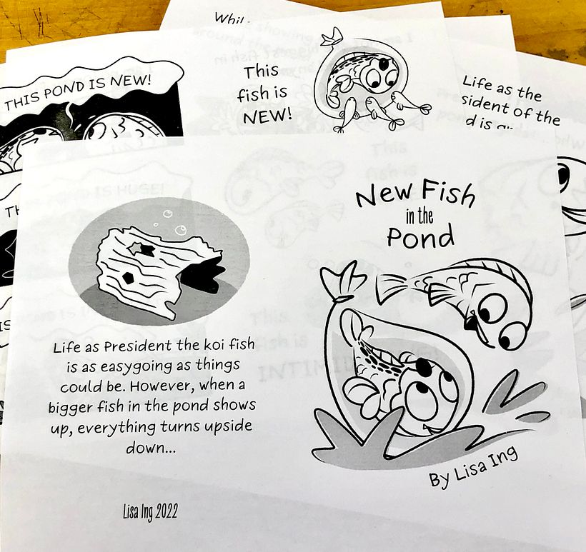 My project in Picturebook Creation course - New Fish in the Pond 4