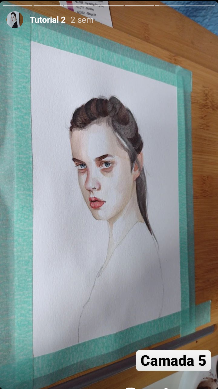 Meu projeto do curso: Retrato em aquarela a partir de uma fotografia 1 1