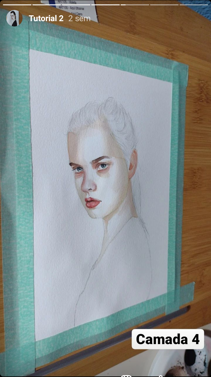 Meu projeto do curso: Retrato em aquarela a partir de uma fotografia 1 2