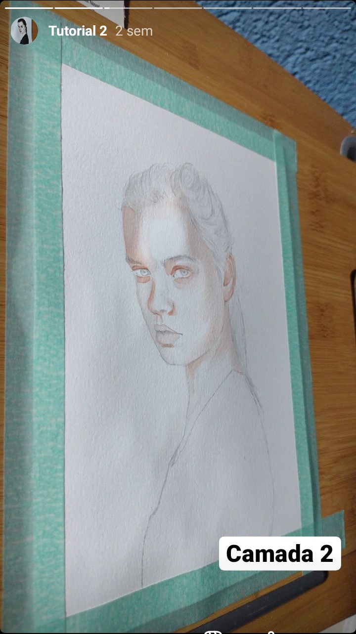 Meu projeto do curso: Retrato em aquarela a partir de uma fotografia 1 4