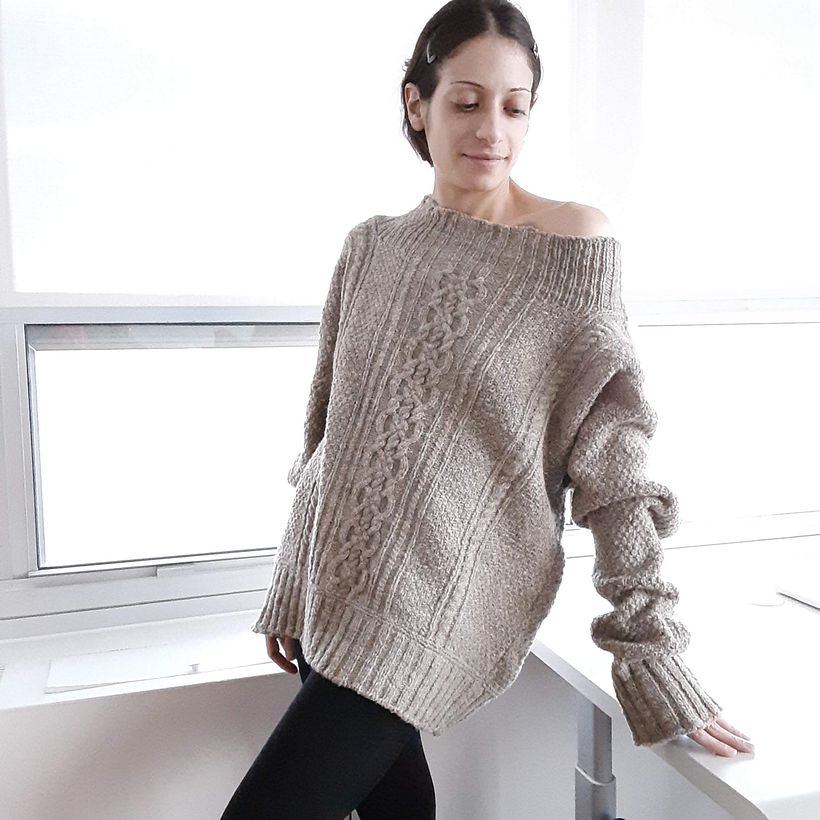 sweater modeled by Anjali Bahl