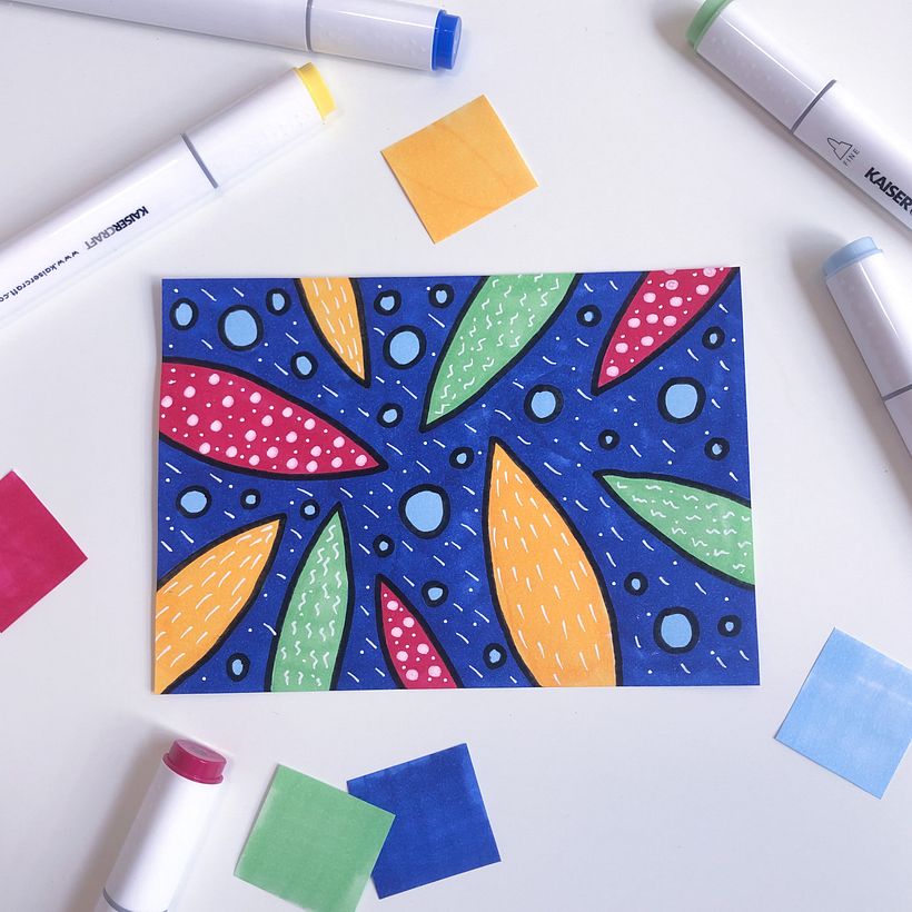 My project in Botanical Patterns in a Sketchbook: Conquer the Blank Page course - Geleneksel illüstrasyon