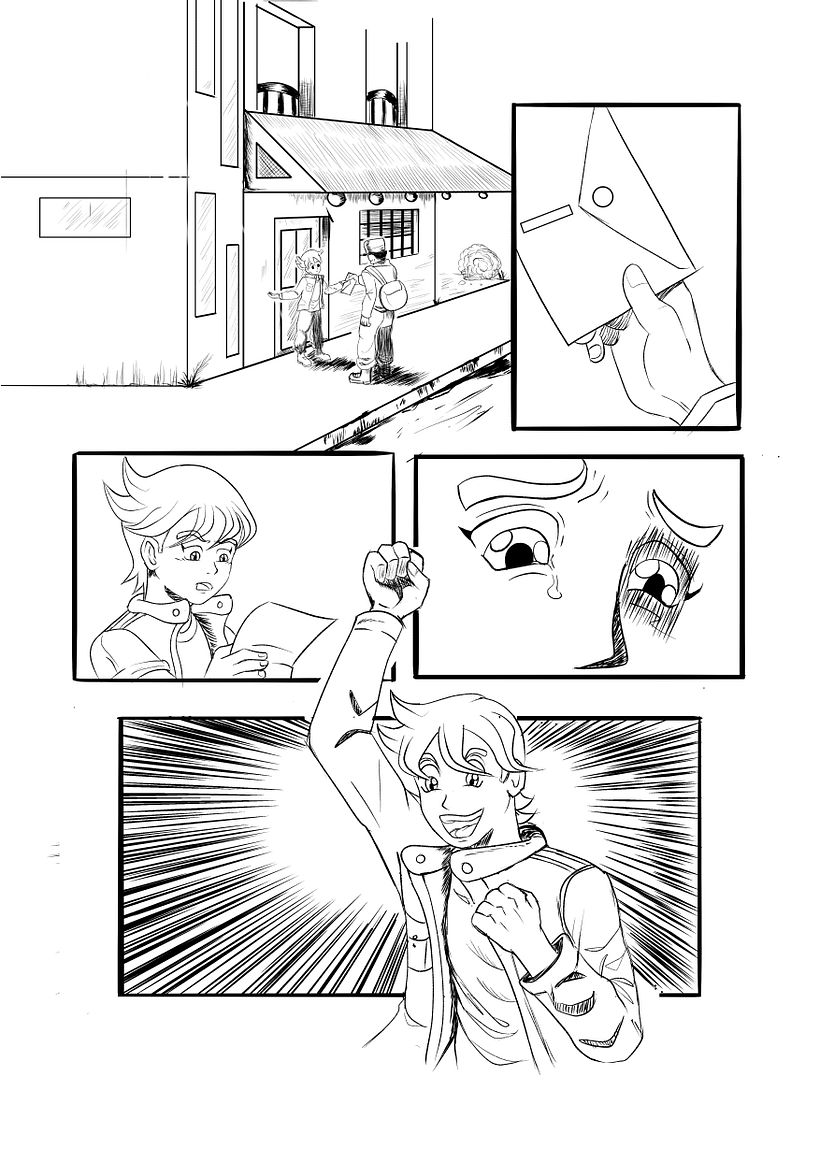 pagina manga a color. - Fumetto