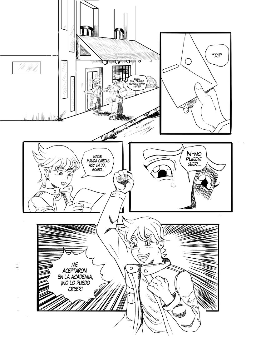 pagina manga a color. - Fumetto
