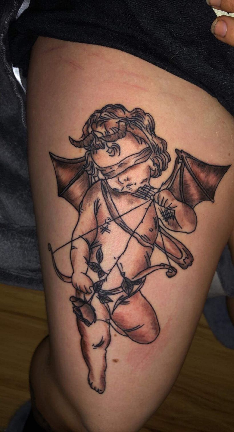 My project in Blackwork Tattoo Techniques with Fine Lines course 1