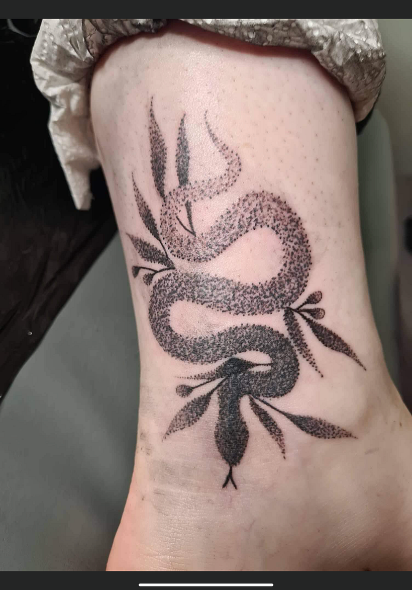 My project in Blackwork Tattoo Techniques with Fine Lines course 2