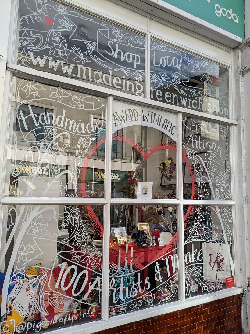 Made in Greenwich Shop Window Painting and Chalk Board 6