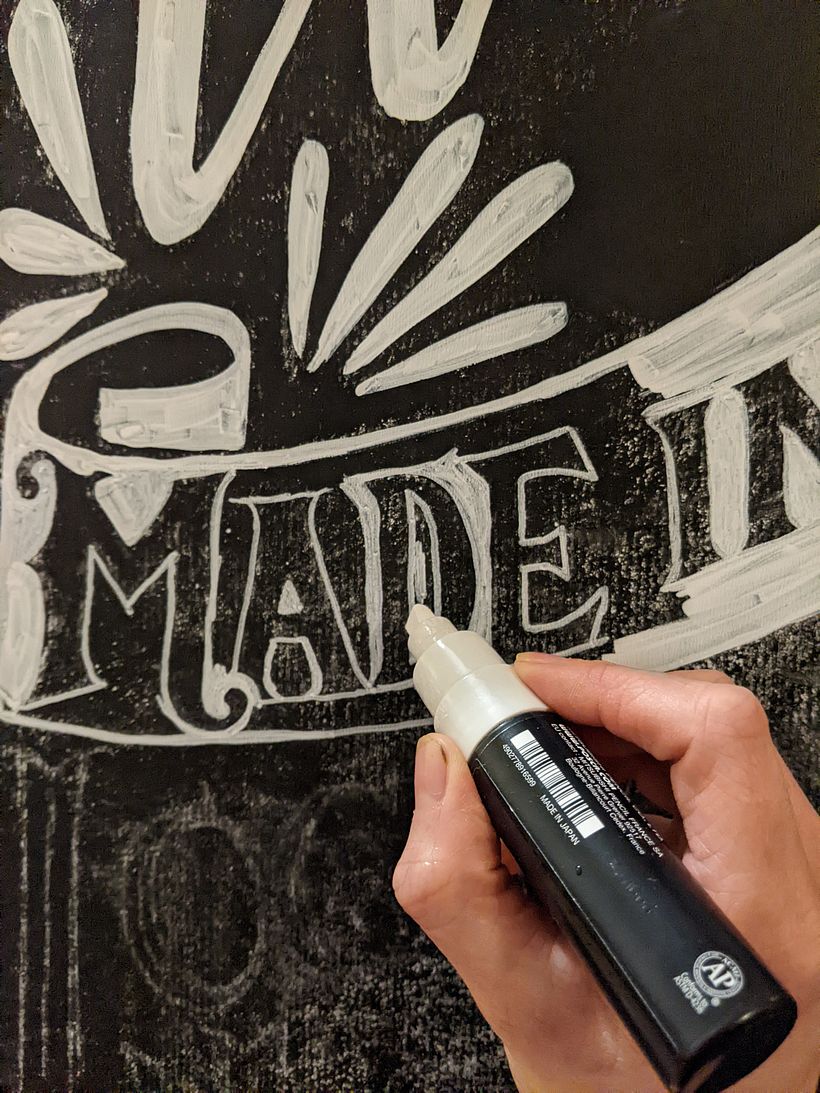 Process Shot- Chalkboard Lettering