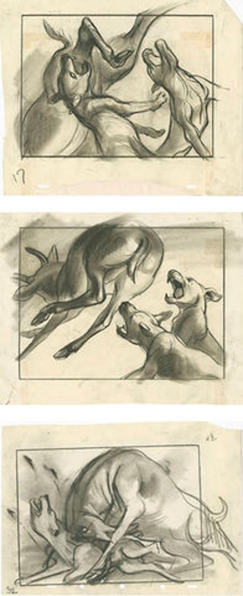 Einige der Skizzen von Retta Scott für Bambi (1942). Quelle: "The Walt Disney Family Museum".