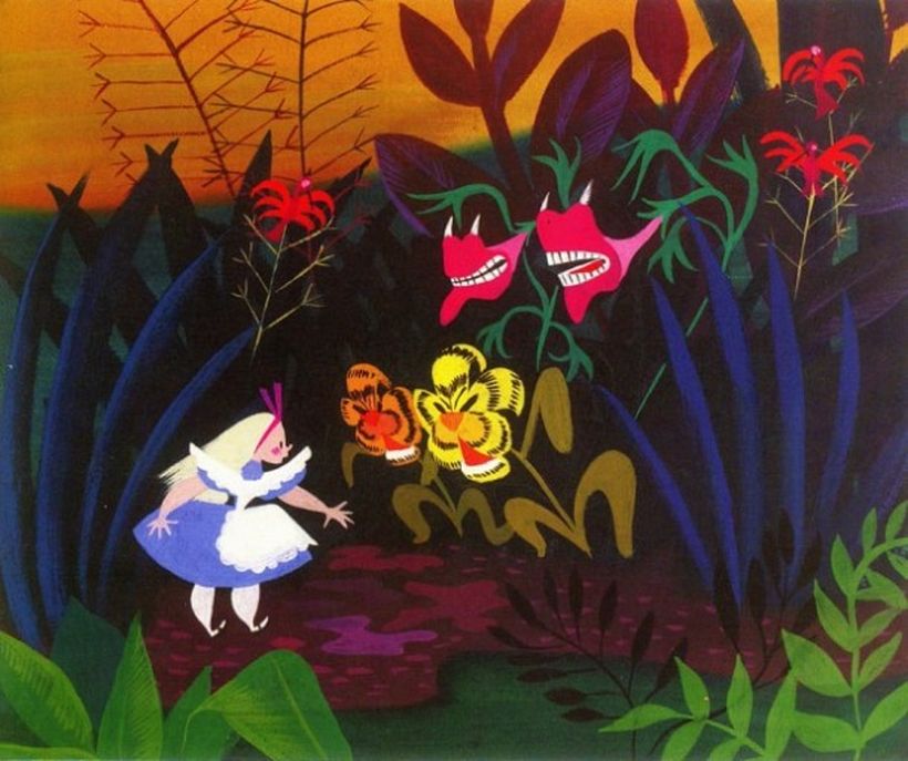 Eines der Kunstwerke von Mary Blair für "Alice im Wunderland".