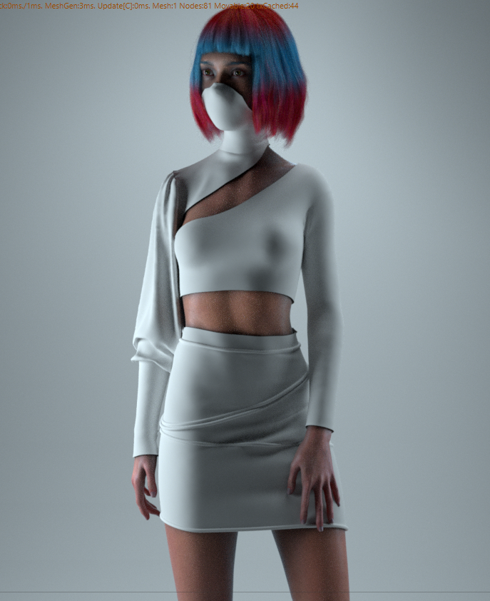 skin texture and hair