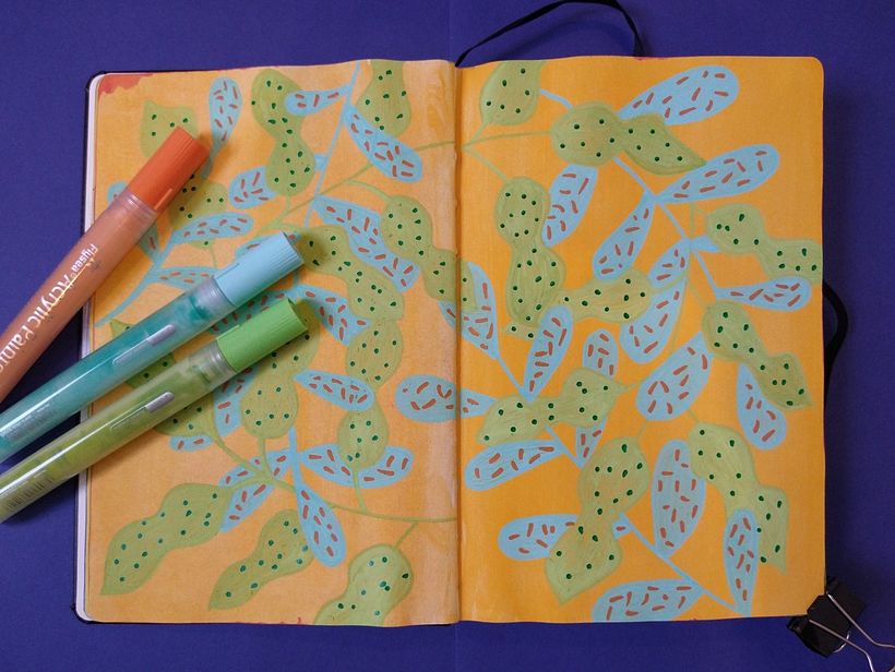 My project in Botanical Patterns in a Sketchbook: Conquer the Blank Page course 2