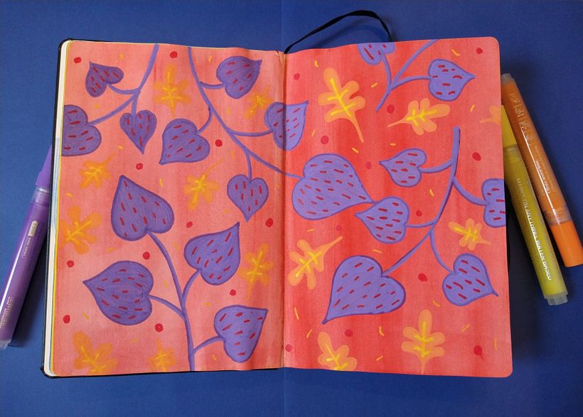 My project in Botanical Patterns in a Sketchbook: Conquer the Blank Page course 4