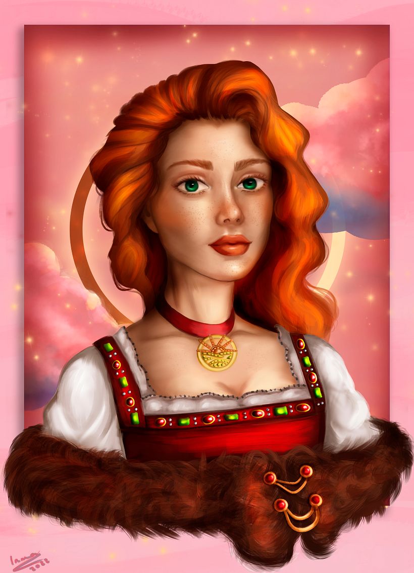 Este es el retrato en el que puse fondo, me pareció que le restaba bastante protagonismo a la imagen.