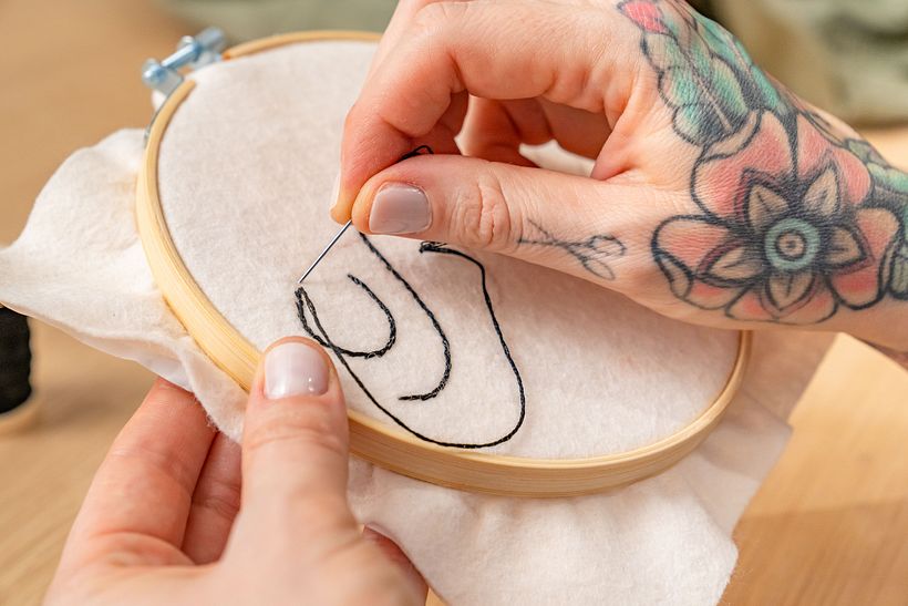 My project in Lettering for Embroidered Patches: Make a Wearable Statement course 2