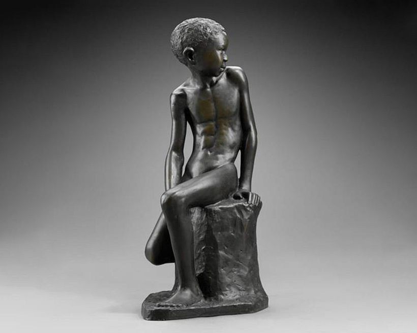 "Young Boy" (circa 1940-42), sculpture by Augusta Savage, WikiArt.