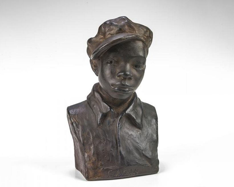 "Gamin" (1929), sculpture by Augusta Savage, WikiArt.