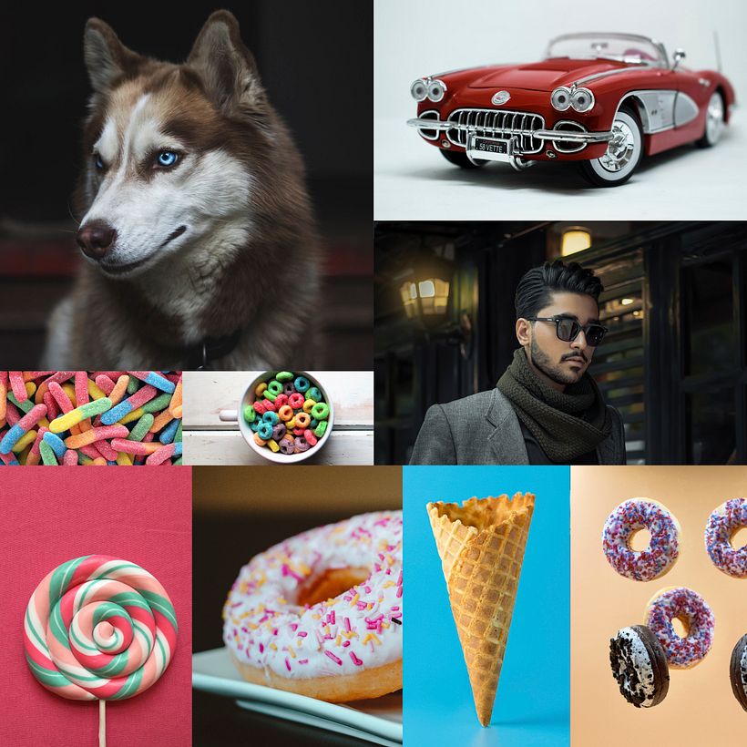 Estas son algunas fotos que utilicé para el fotomontaje. Son gratuitas de Unsplash y Pexels.
