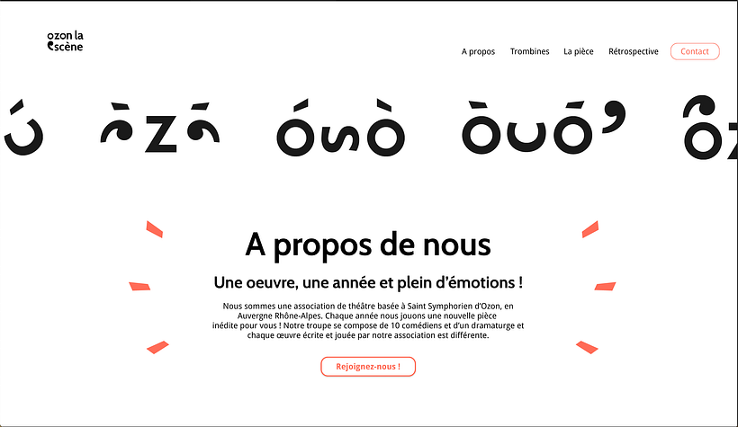 Section "à propos" du site internet