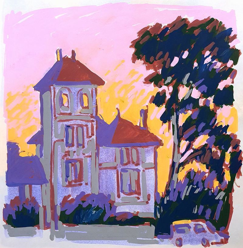 My project for course: Modern Urban Sketching Techniques with Mixed Media 2