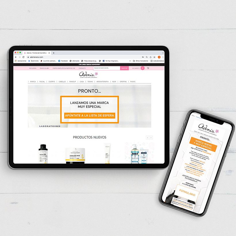 Banner y Newsletter de expectativa