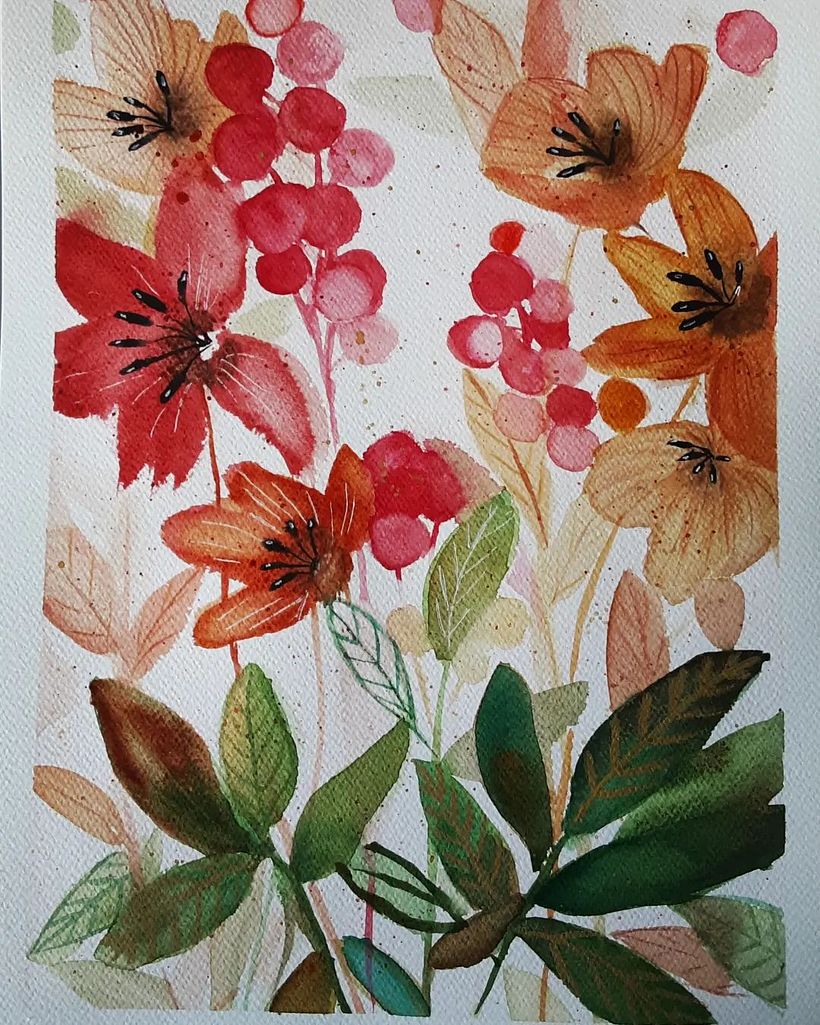 Mon projet du cours : Aquarelle florale créative : renouez avec la nature 4