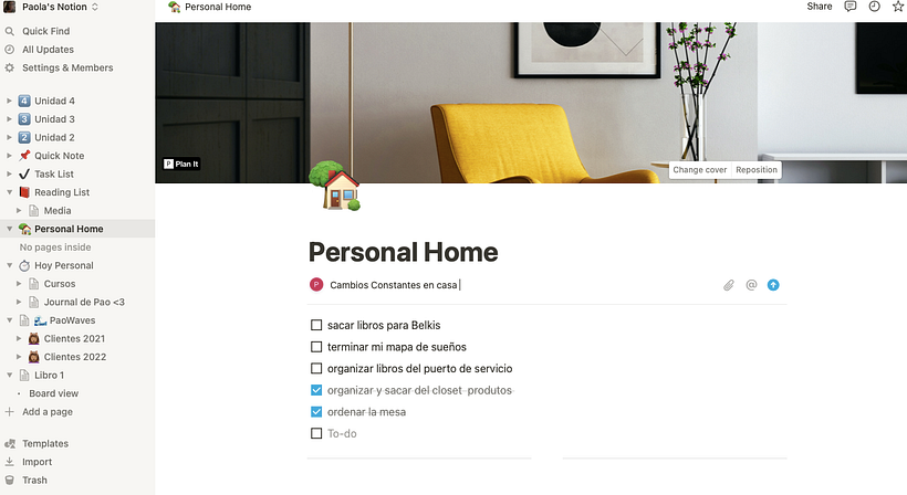 Siempre tener listas de Tareas, ante el cambio imparable :)