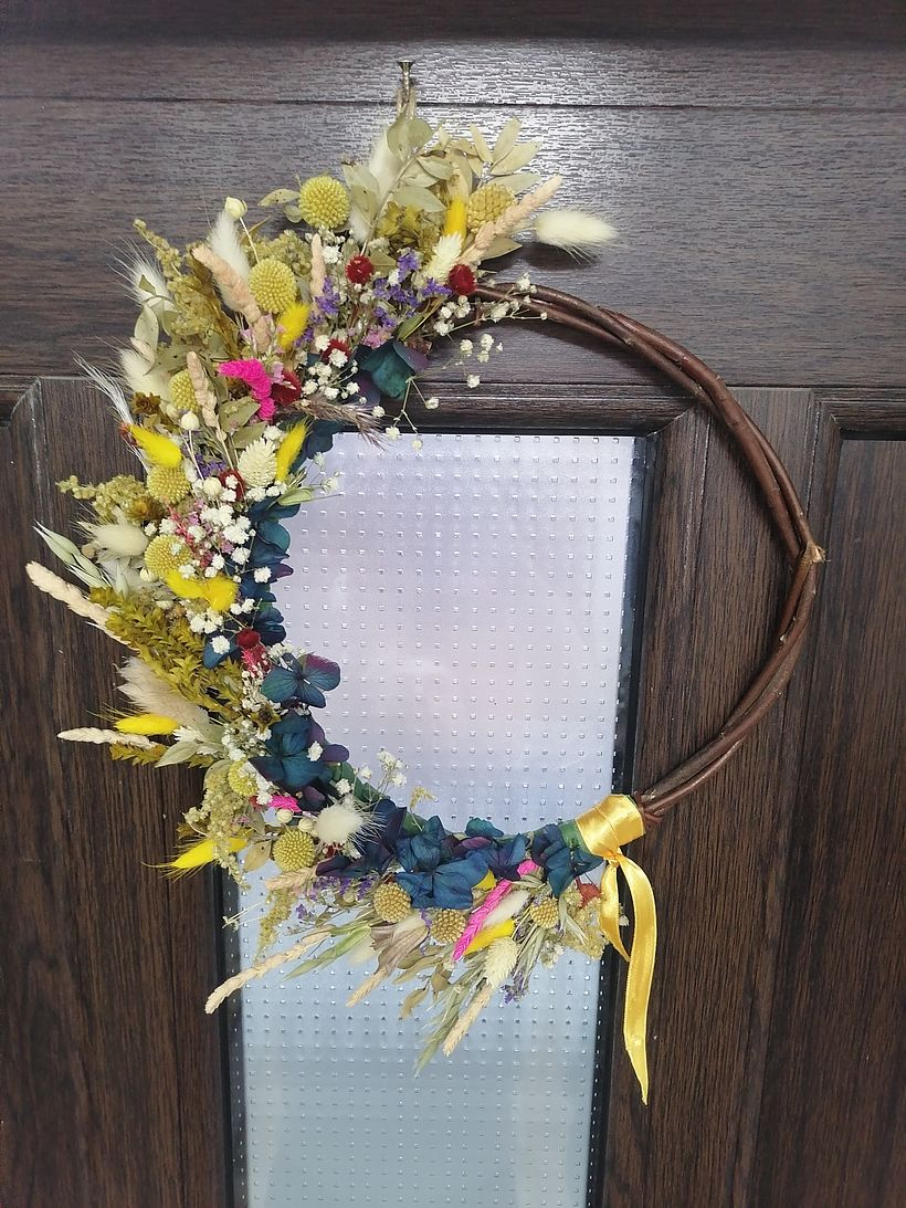 My project for course: Wreath Creation with Dried Flowers 2