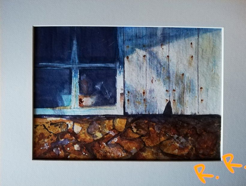 Mein Fenster, leider ist die Mauer doch etwas zu dunkel geworden