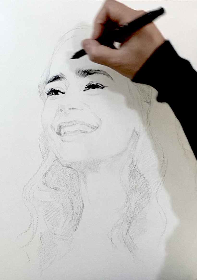 Moderne Tusche Malerei_Glück 5