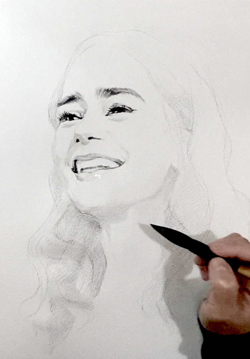 Moderne Tusche Malerei_Glück 6