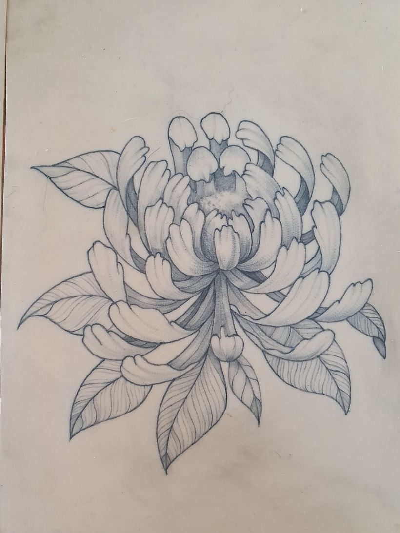 Mon projet du cours : Tatouage botanique en pointillisme 2
