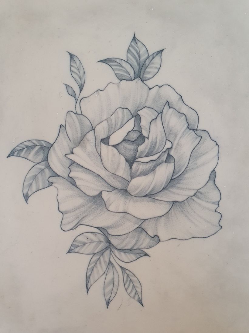 Mon projet du cours : Tatouage botanique en pointillisme 2