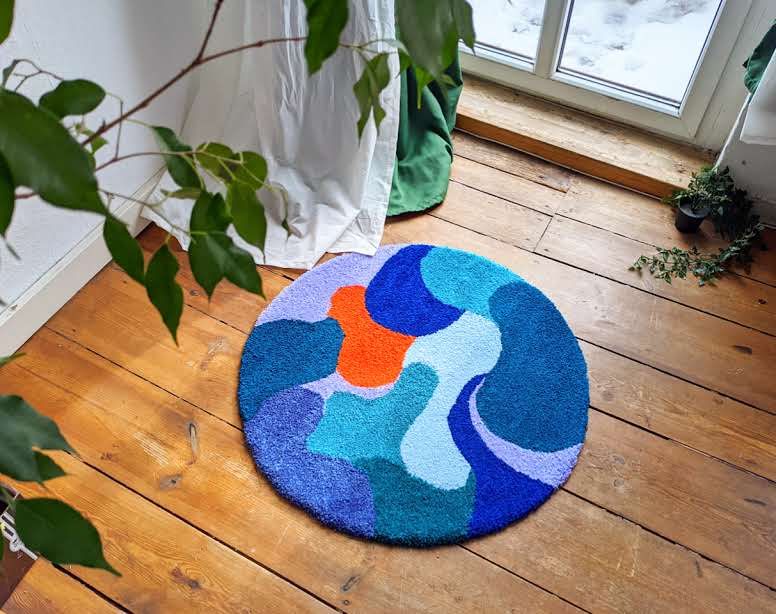 Teppich mit kontrastierenden Farben 1