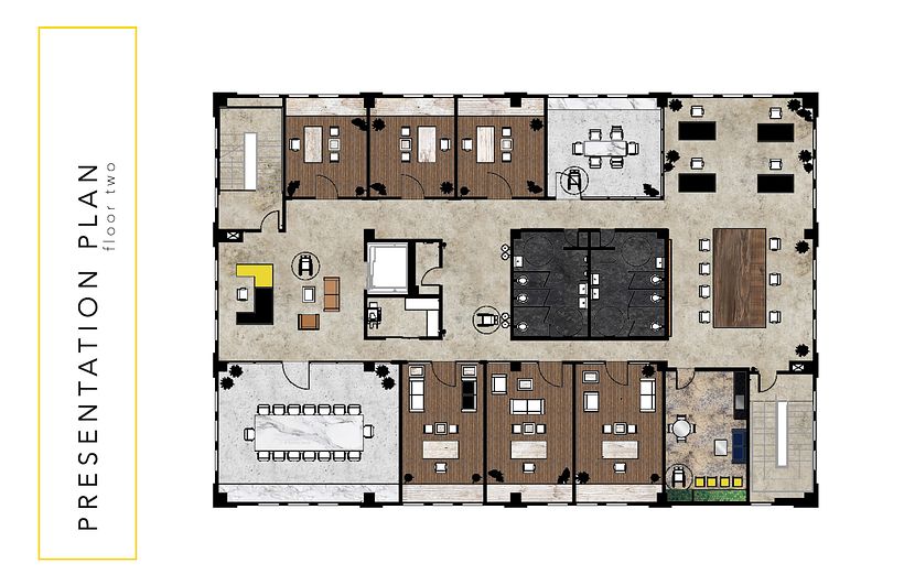 In my final semseter, we worked on a project with the concept of National Geographic opening up a new headquarter in San Francisco. This is a part of my project without the research areas. 11