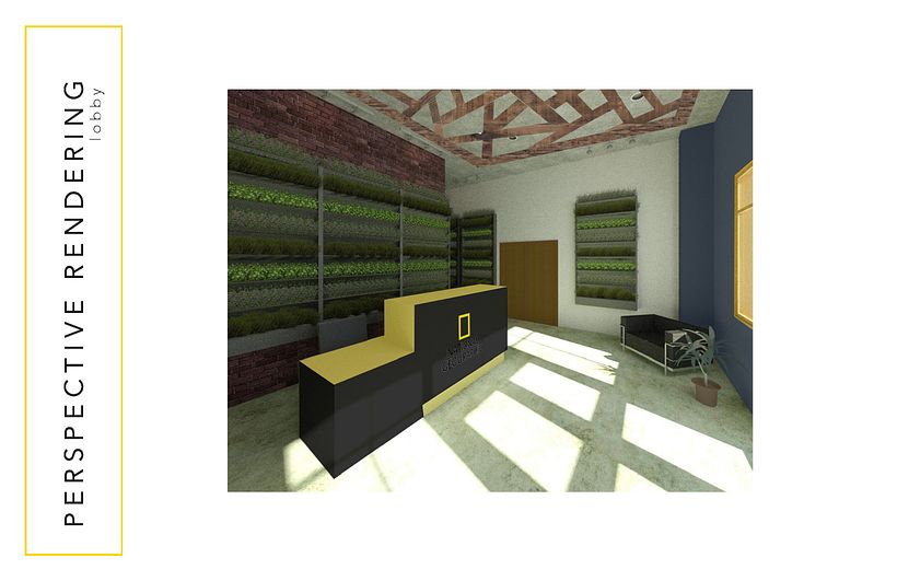 In my final semseter, we worked on a project with the concept of National Geographic opening up a new headquarter in San Francisco. This is a part of my project without the research areas. 17