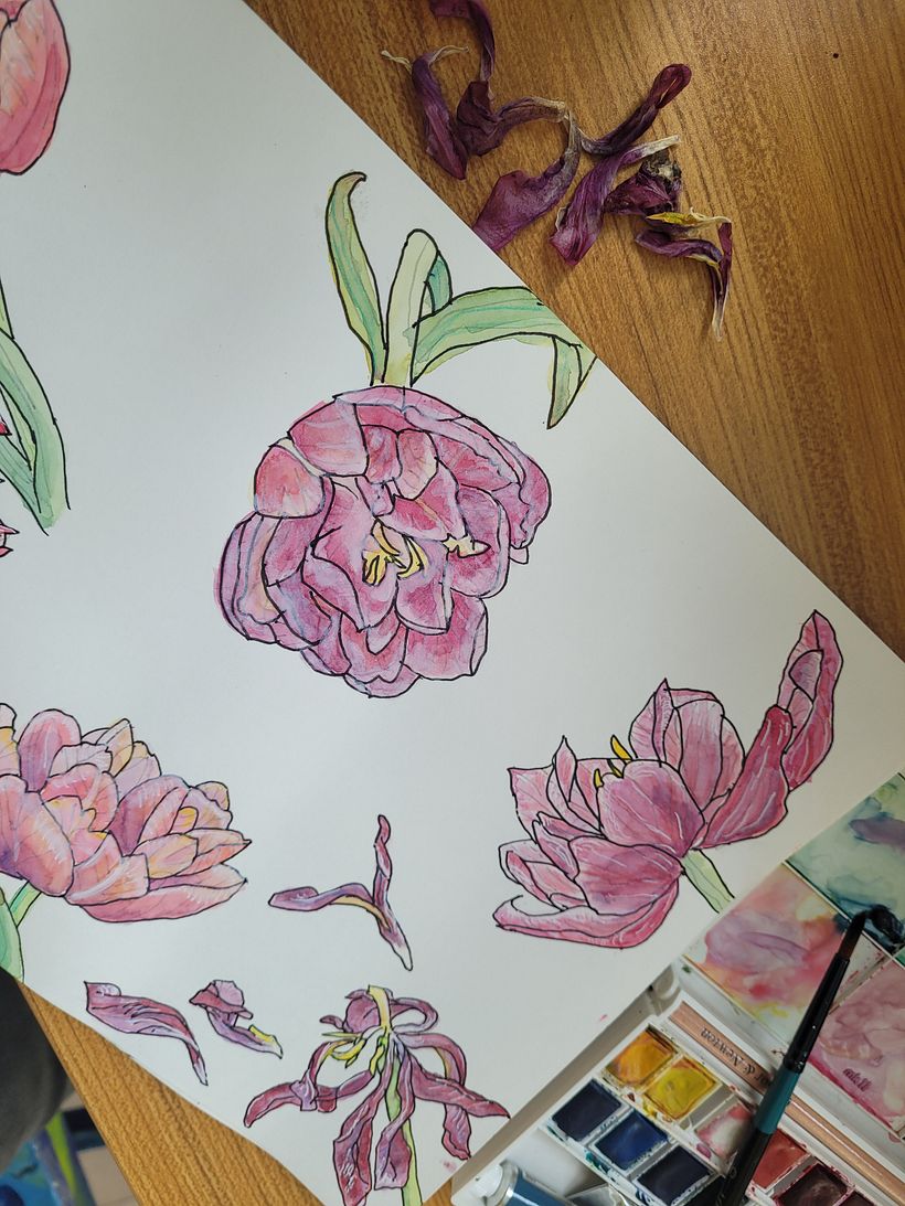 Mijn project van de cursus: Het botanische sketchbook: een meditatieve benadering 10